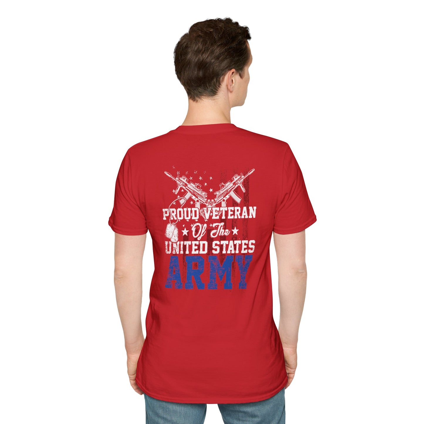 Proud Veteran Army — Minimal Crew Neck Tee