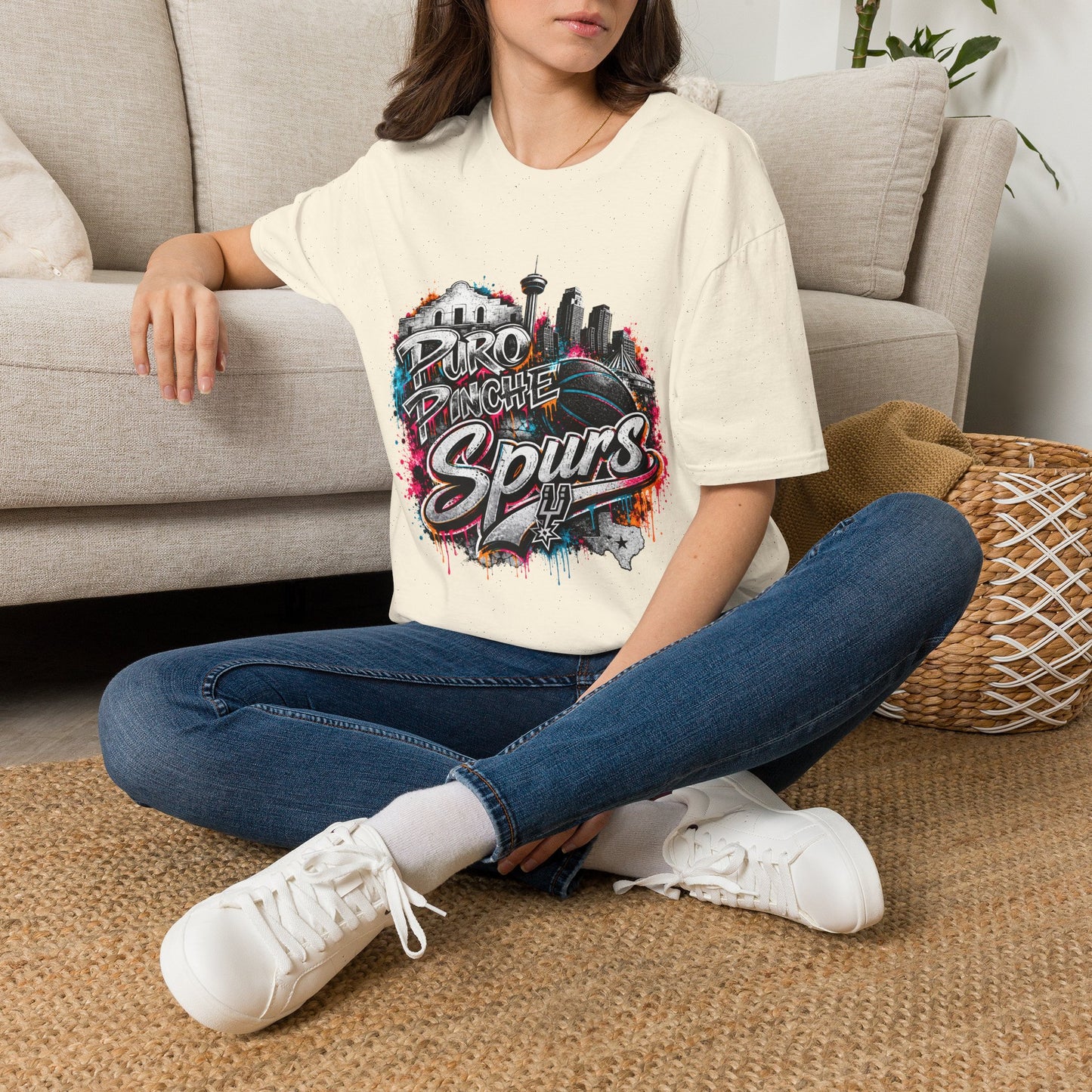 'Puro Pinche Spurs' San Antonio Street Art Tee