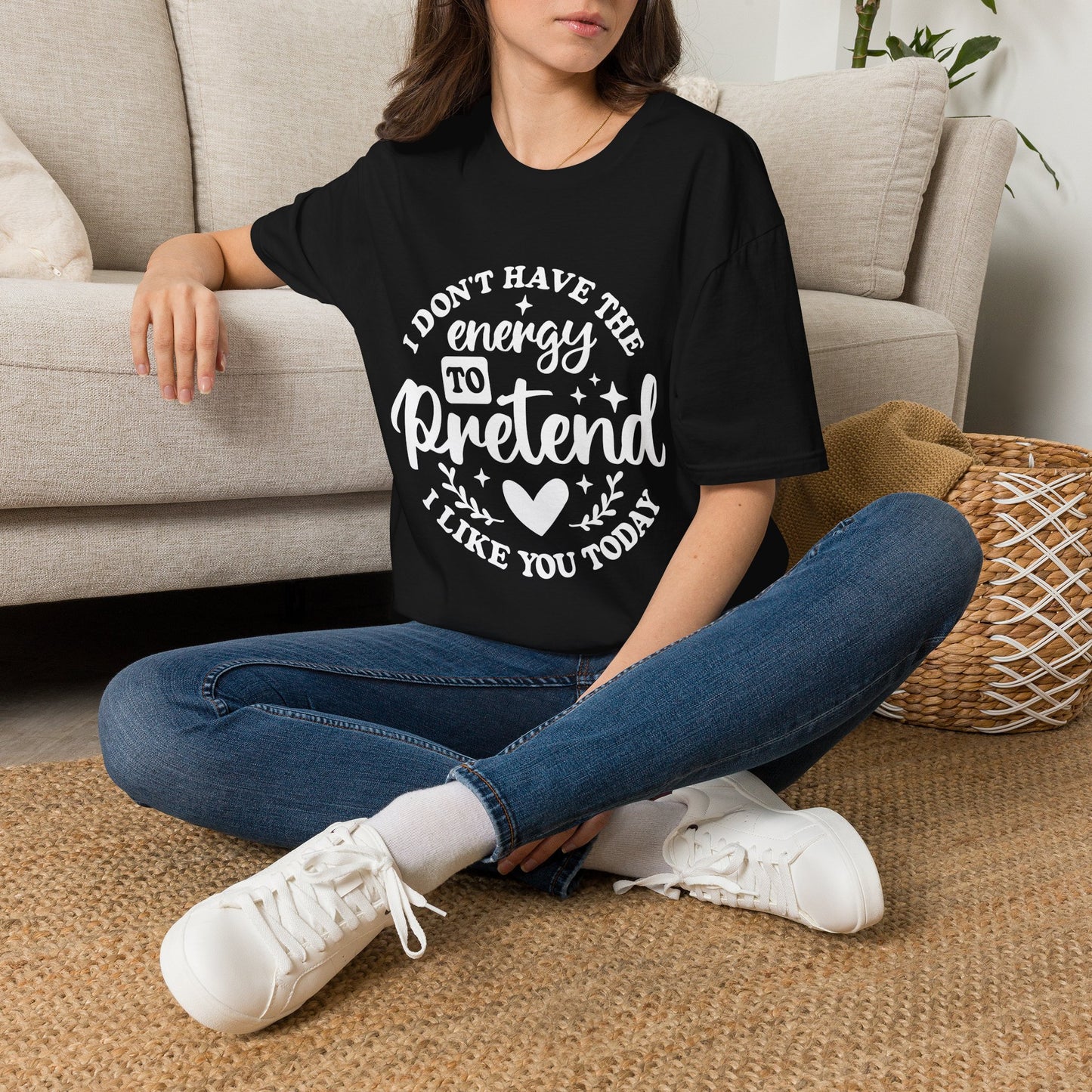 I don't have the energy — Classic Casual T-Shirt Mockup