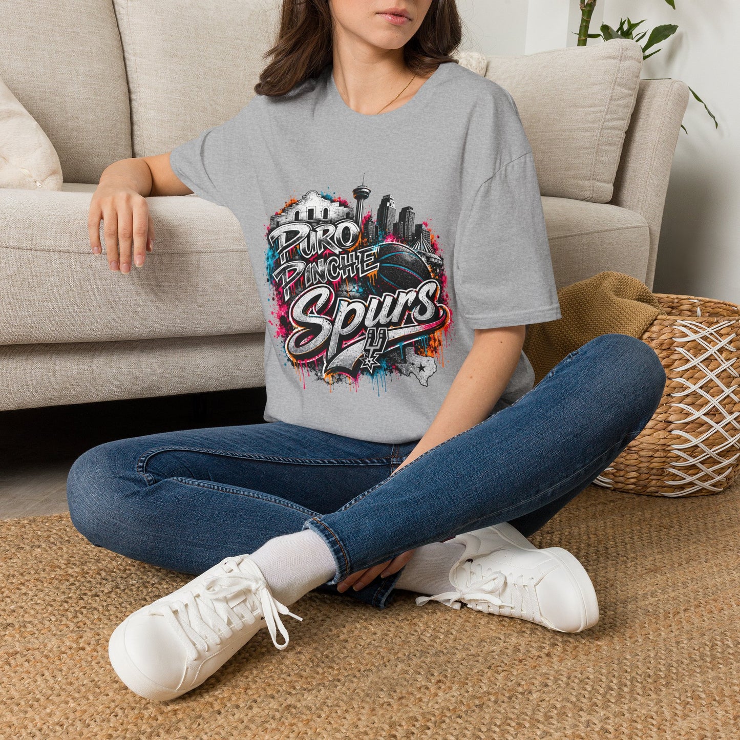 'Puro Pinche Spurs' San Antonio Street Art Tee