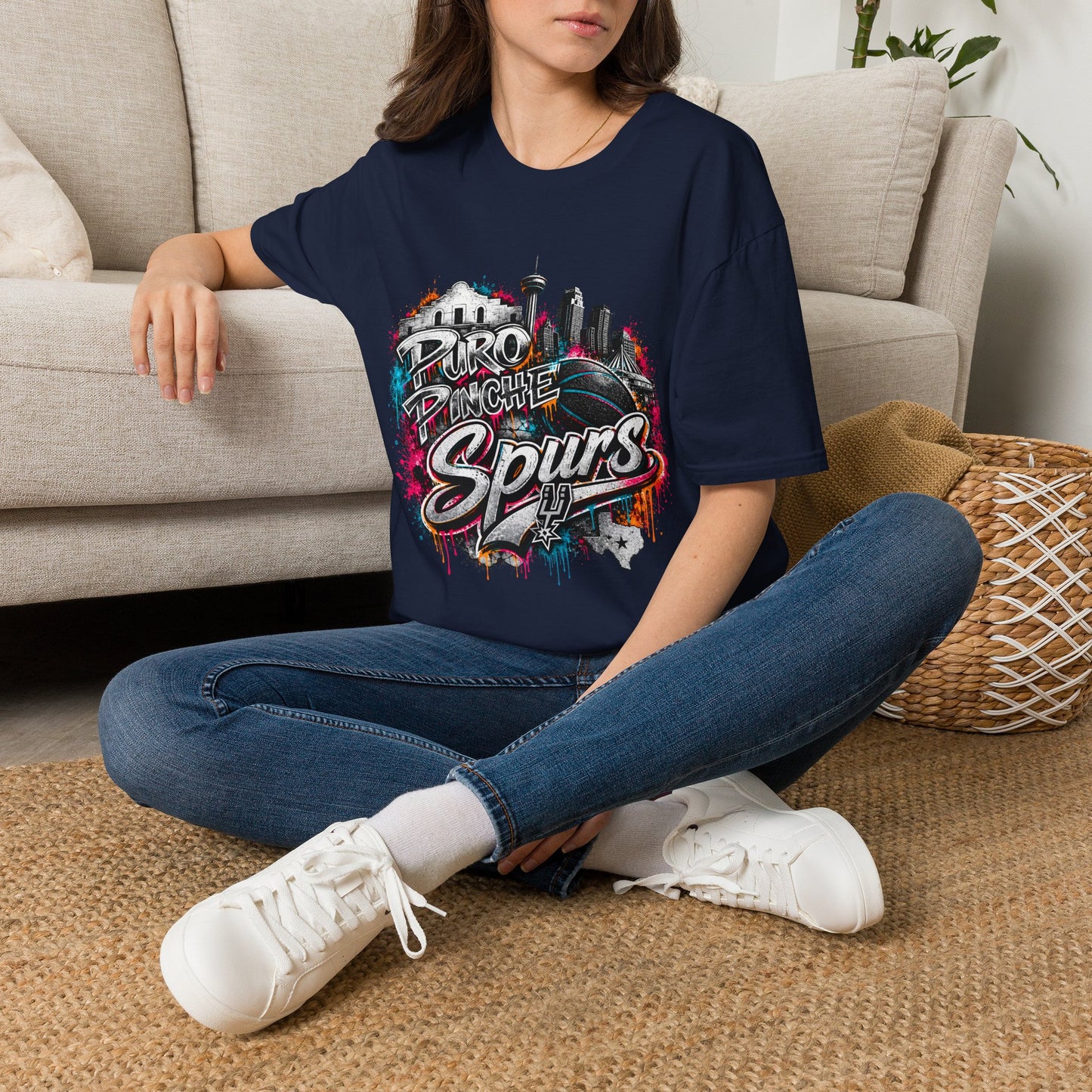 'Puro Pinche Spurs' San Antonio Street Art Tee