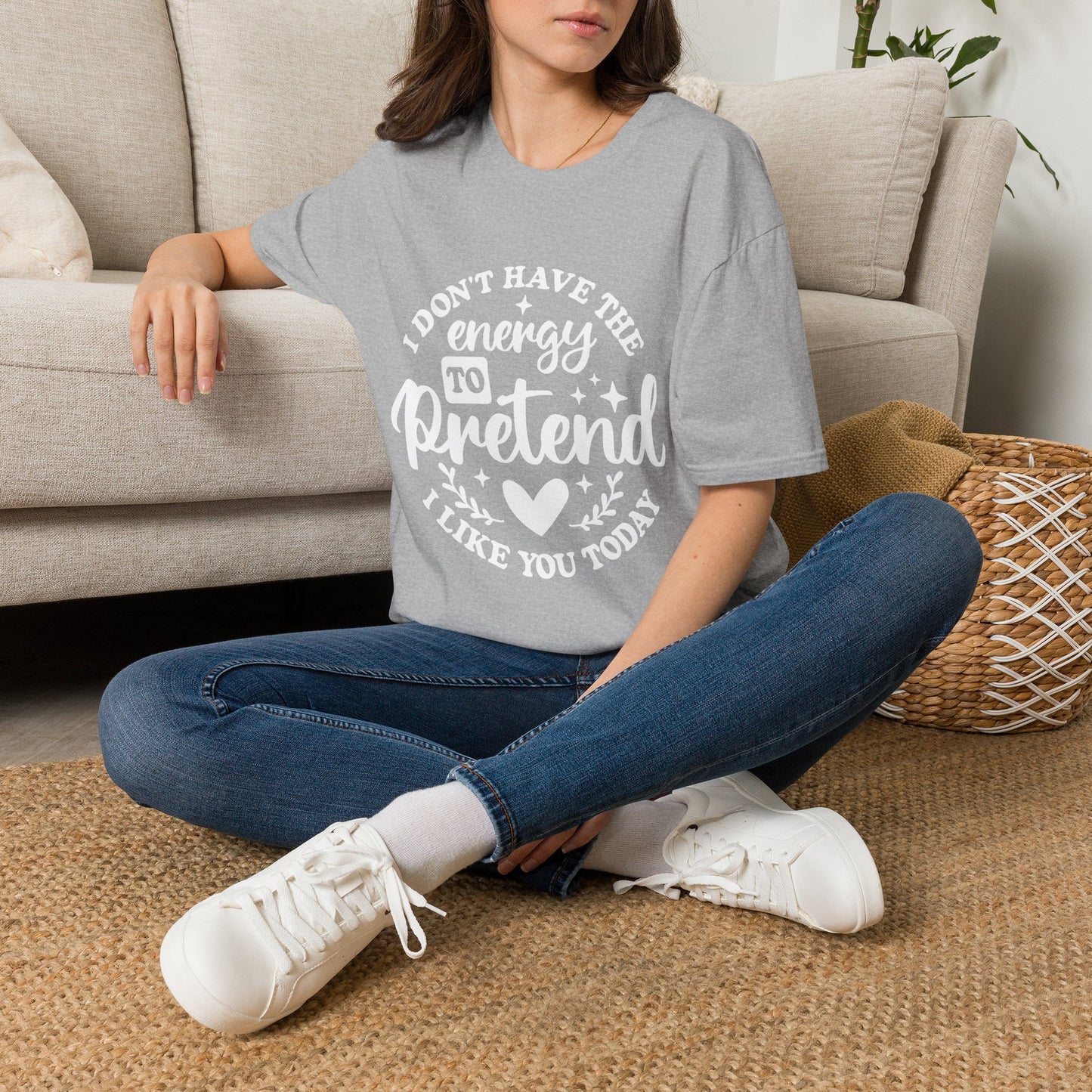 I don't have the energy — Classic Casual T-Shirt Mockup