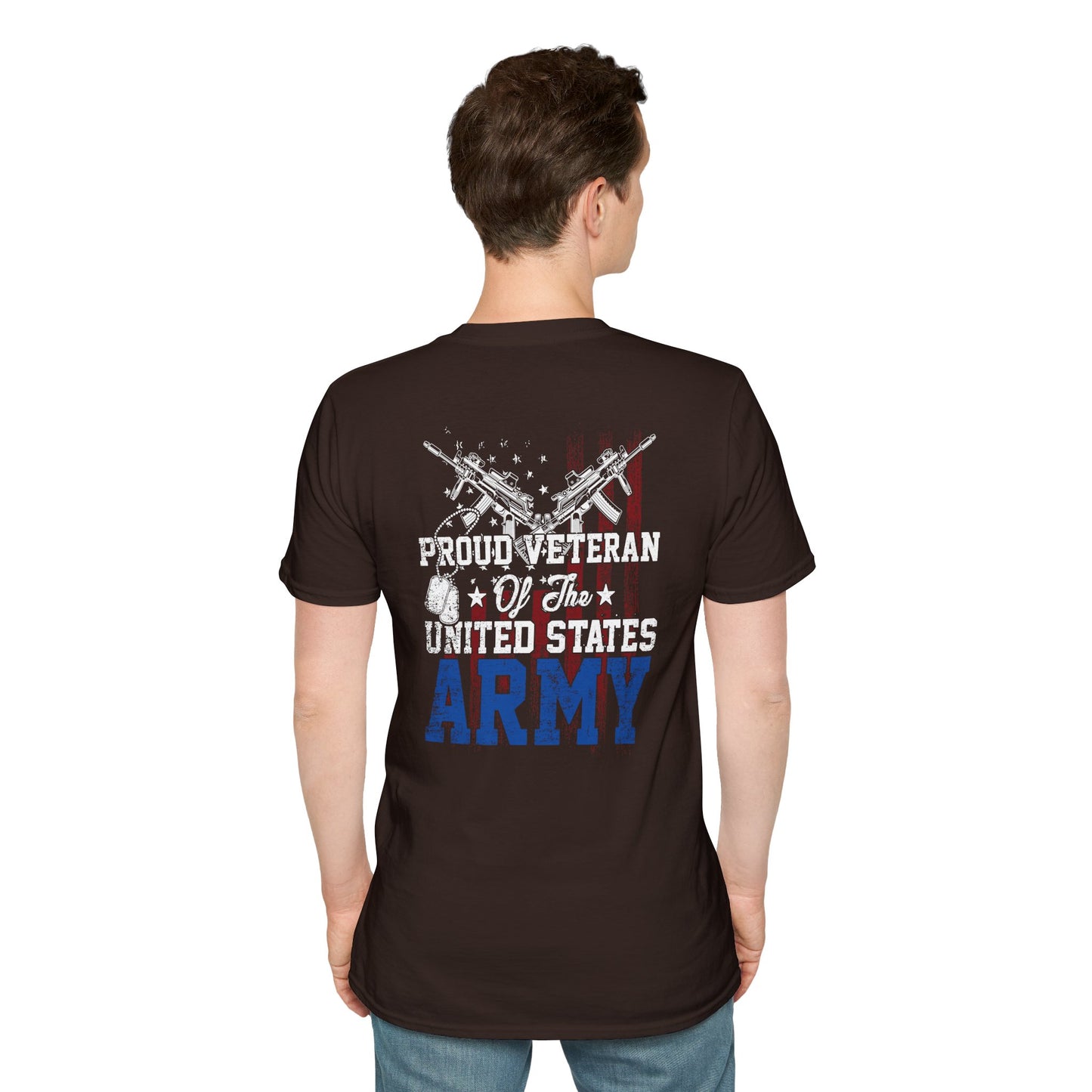 Proud Veteran Army — Minimal Crew Neck Tee