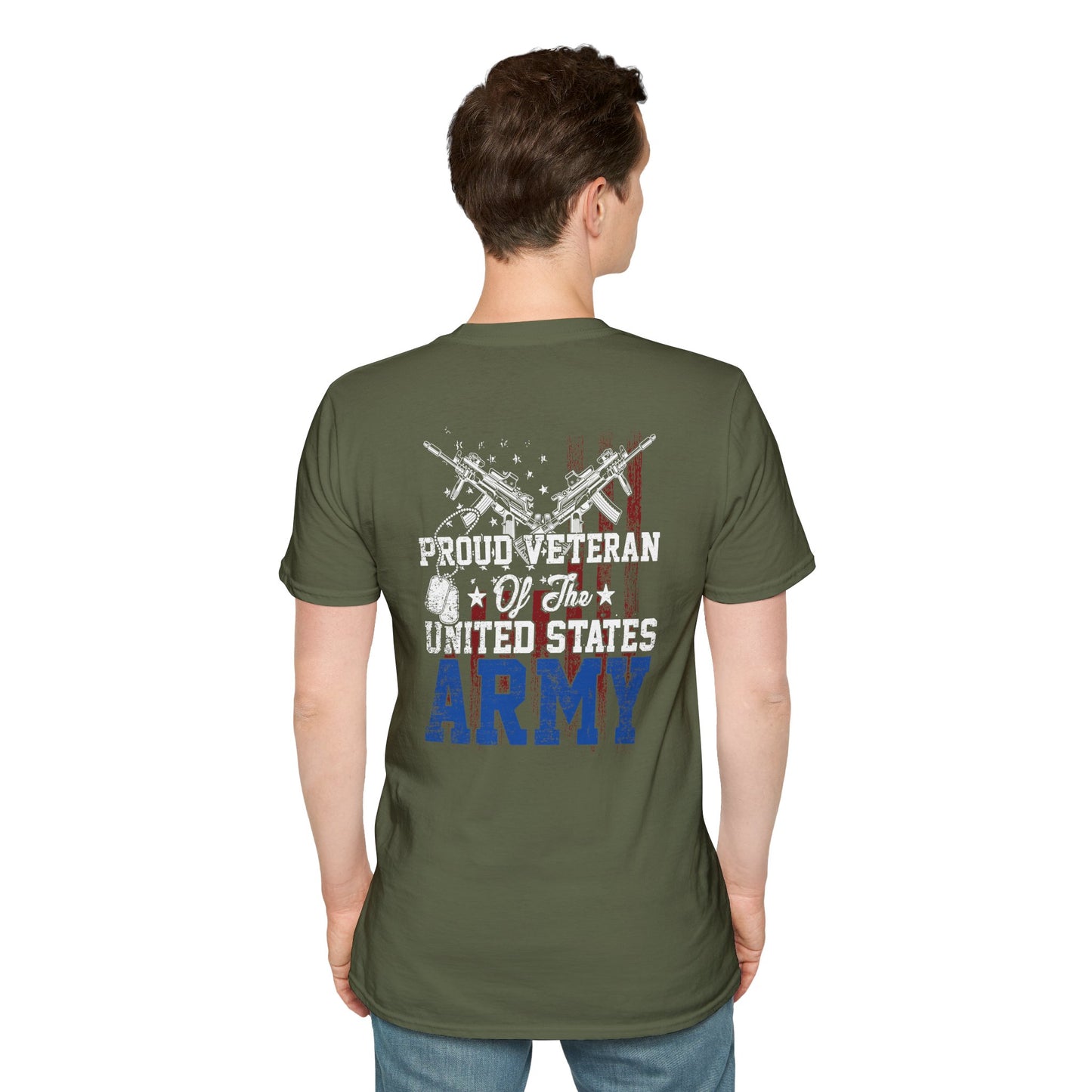 Proud Veteran Army — Minimal Crew Neck Tee