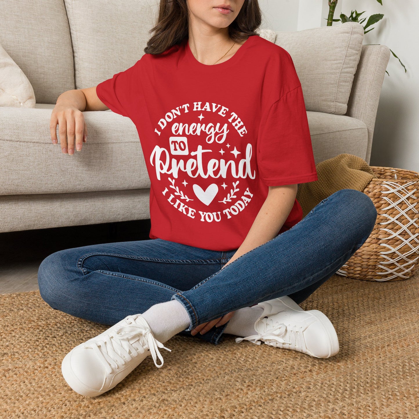 I don't have the energy — Classic Casual T-Shirt Mockup