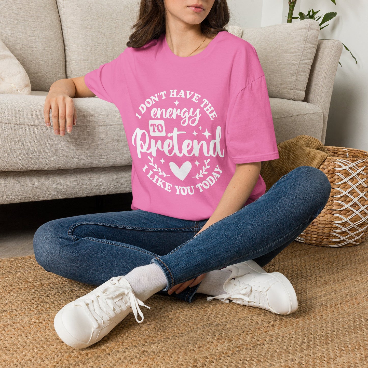 I don't have the energy — Classic Casual T-Shirt Mockup