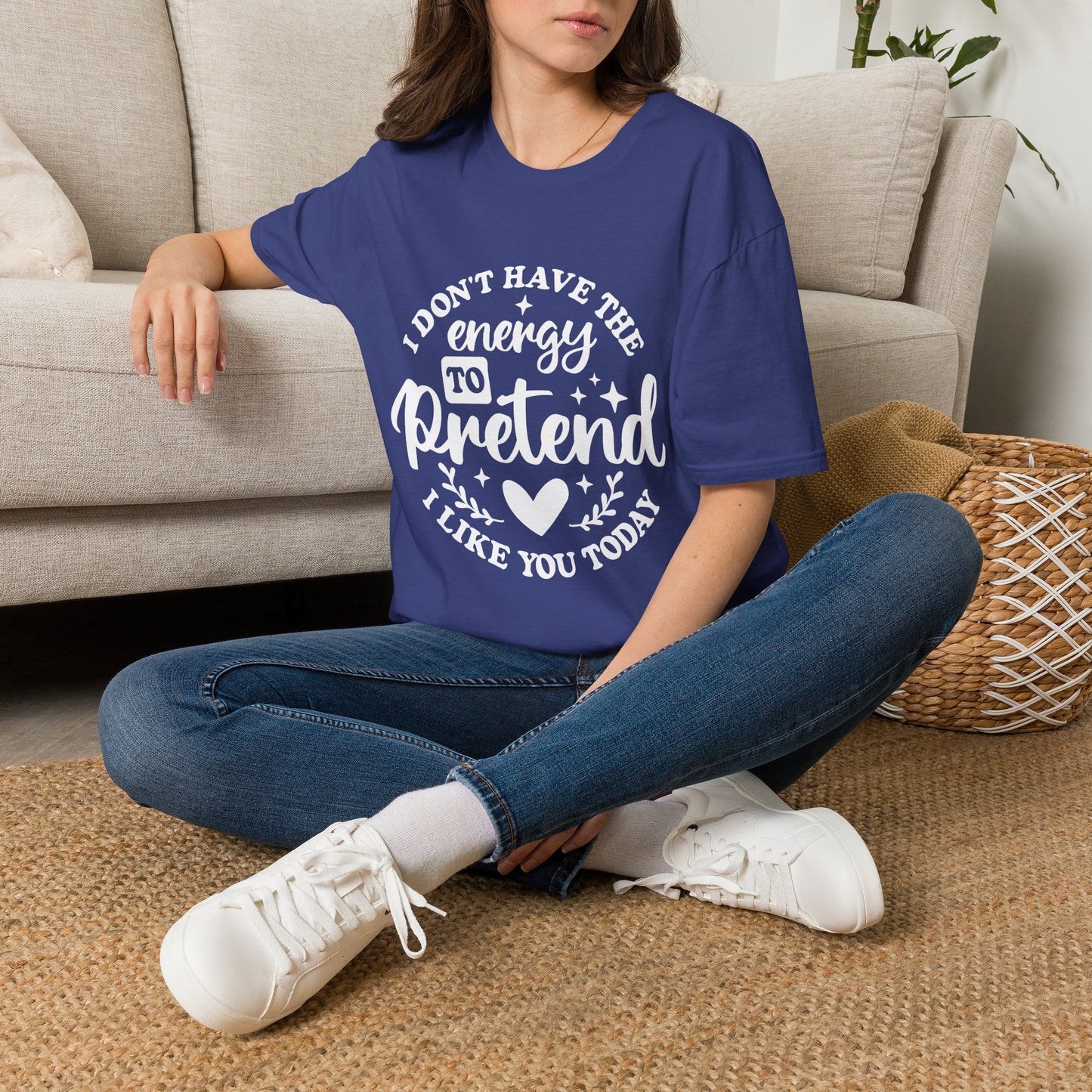 I don't have the energy — Classic Casual T-Shirt Mockup