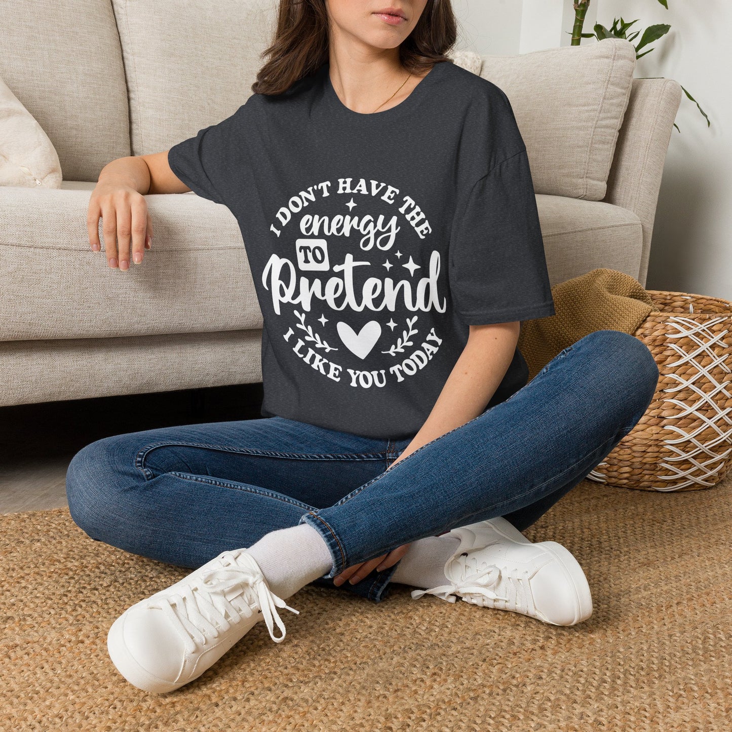 I don't have the energy — Classic Casual T-Shirt Mockup