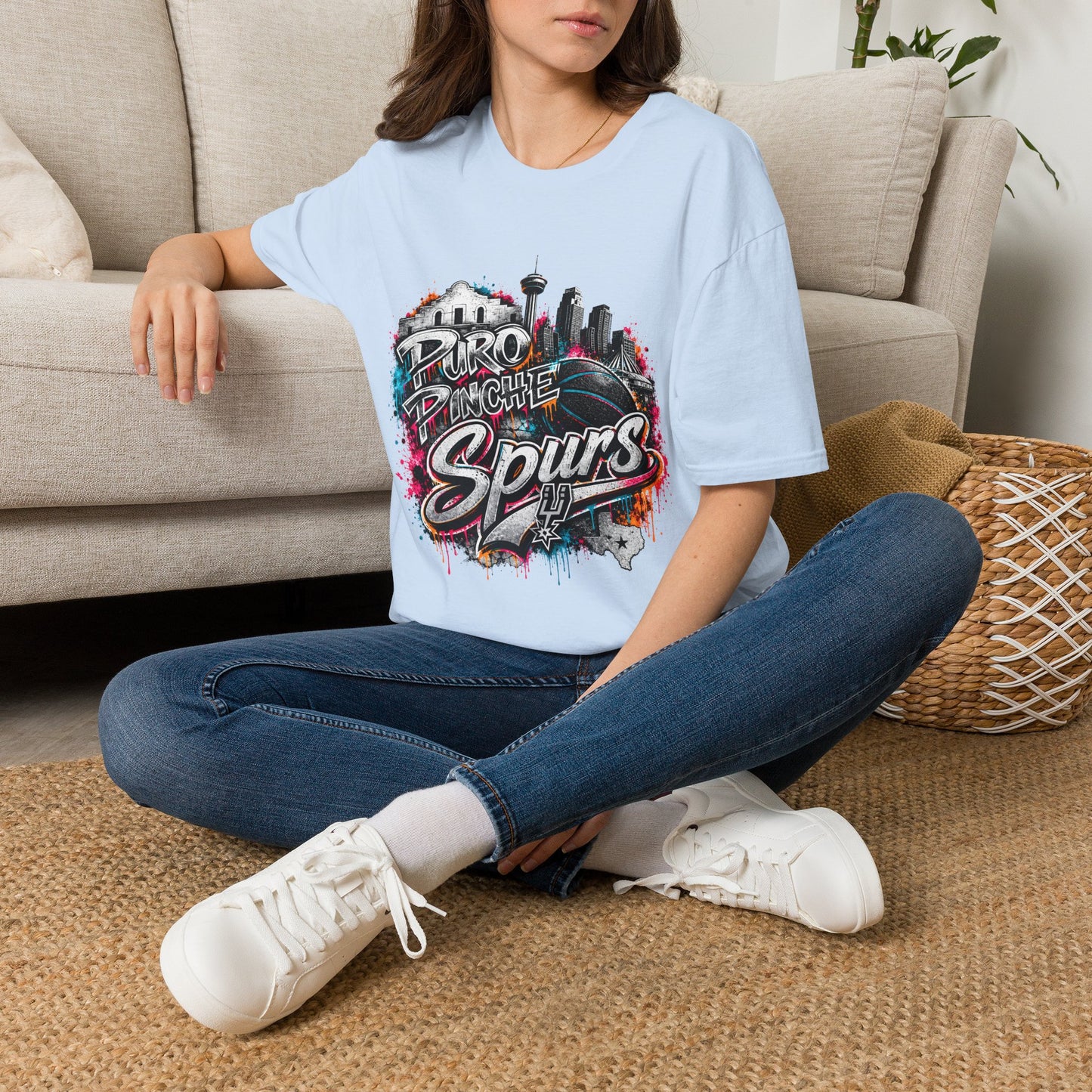 'Puro Pinche Spurs' San Antonio Street Art Tee