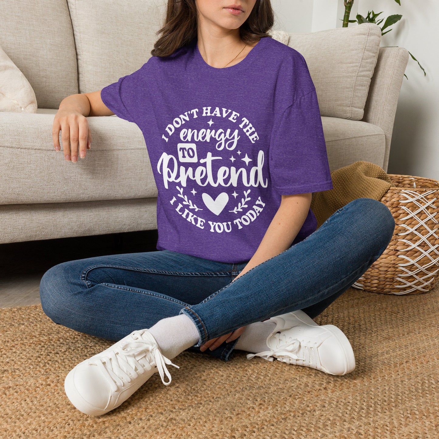 I don't have the energy — Classic Casual T-Shirt Mockup