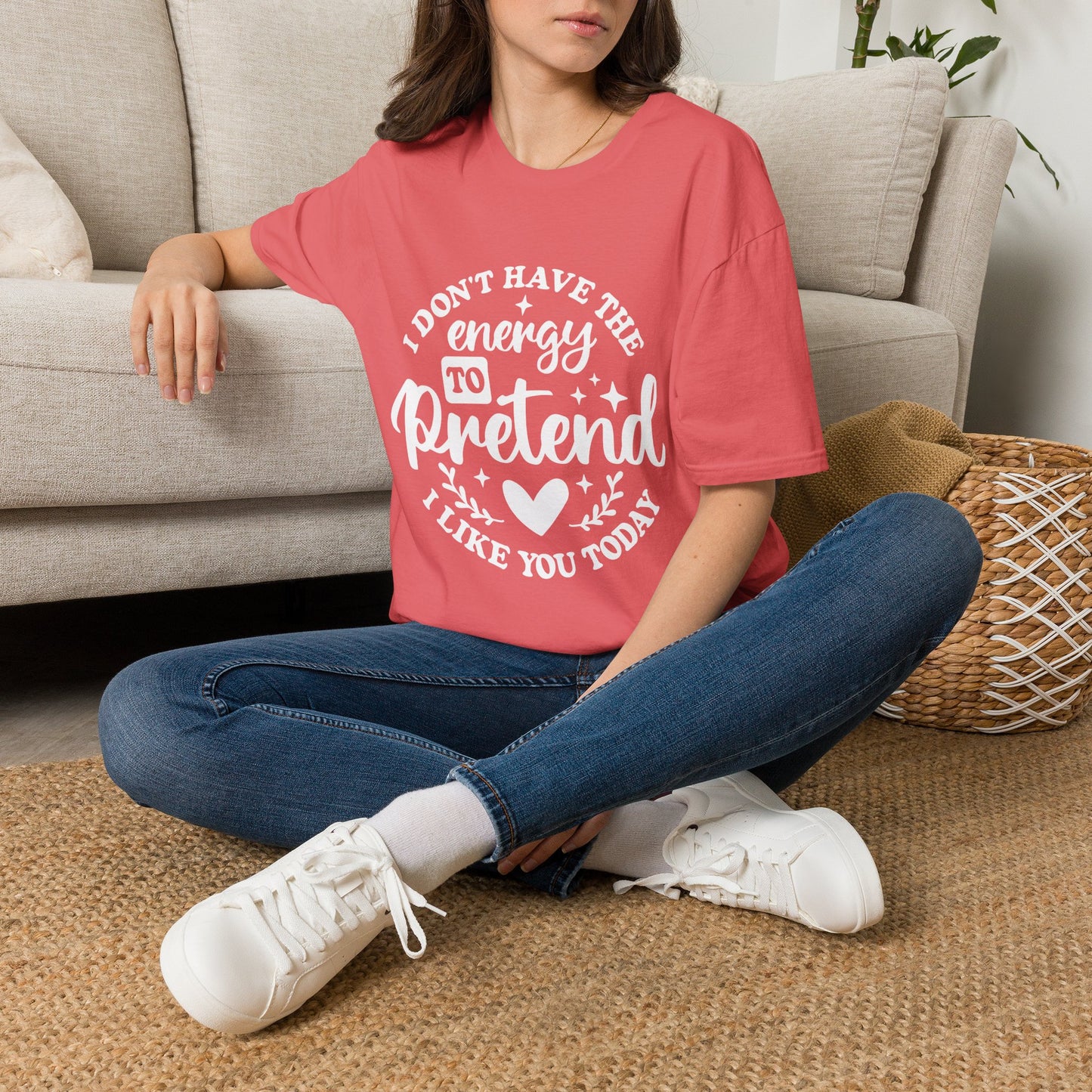I don't have the energy — Classic Casual T-Shirt Mockup