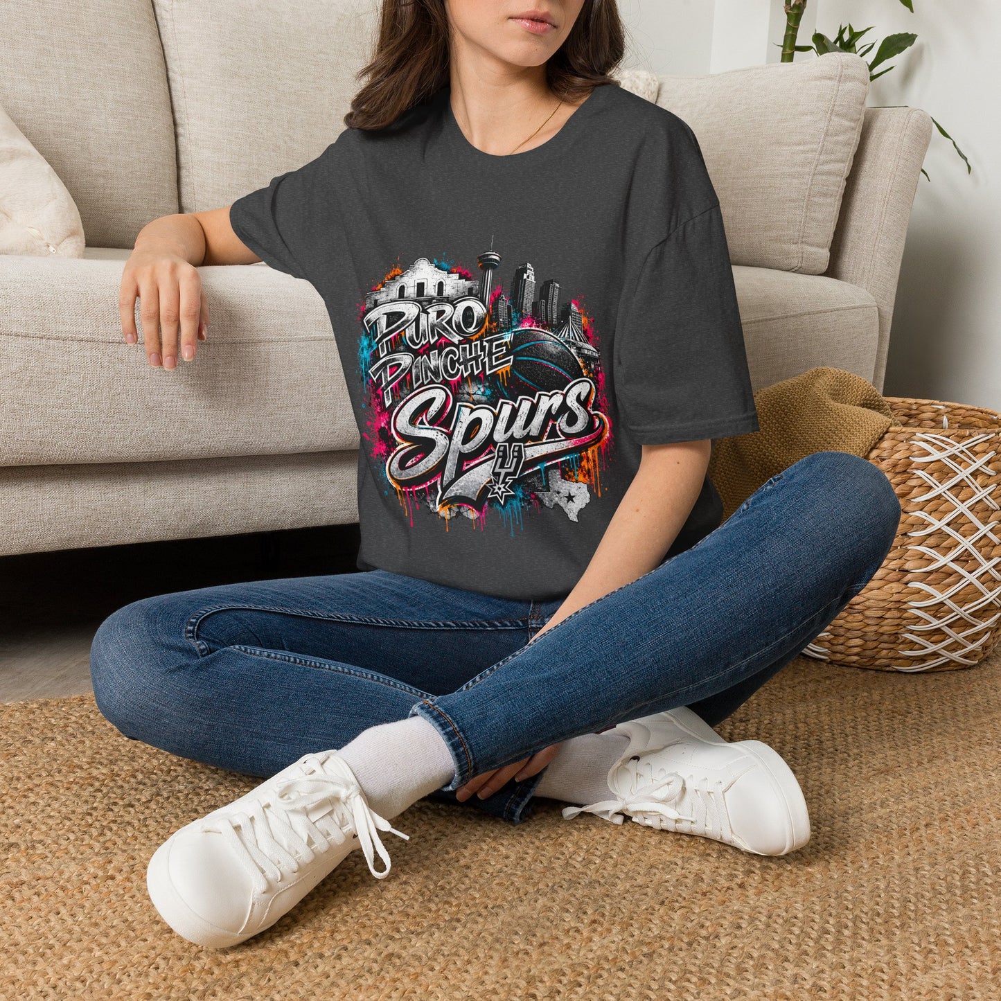 'Puro Pinche Spurs' San Antonio Street Art Tee