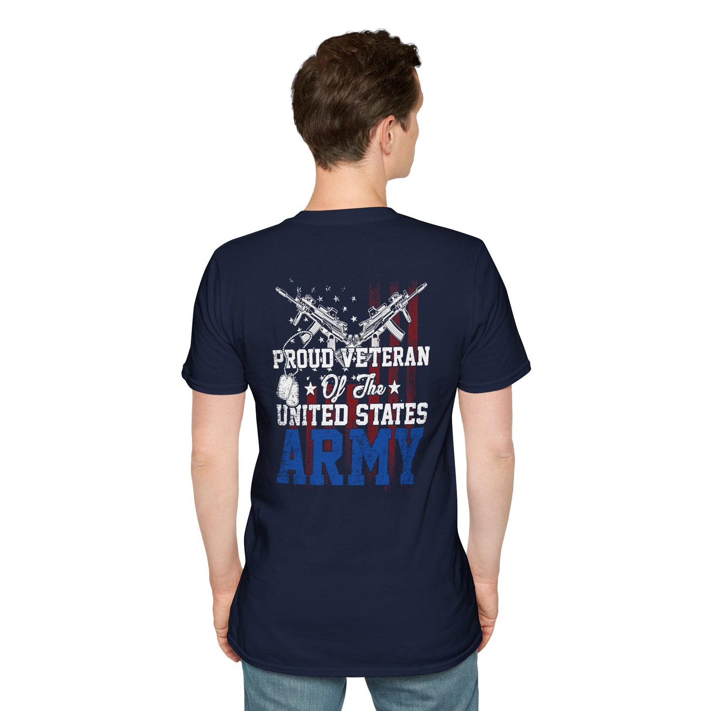 Proud Veteran Army — Minimal Crew Neck Tee