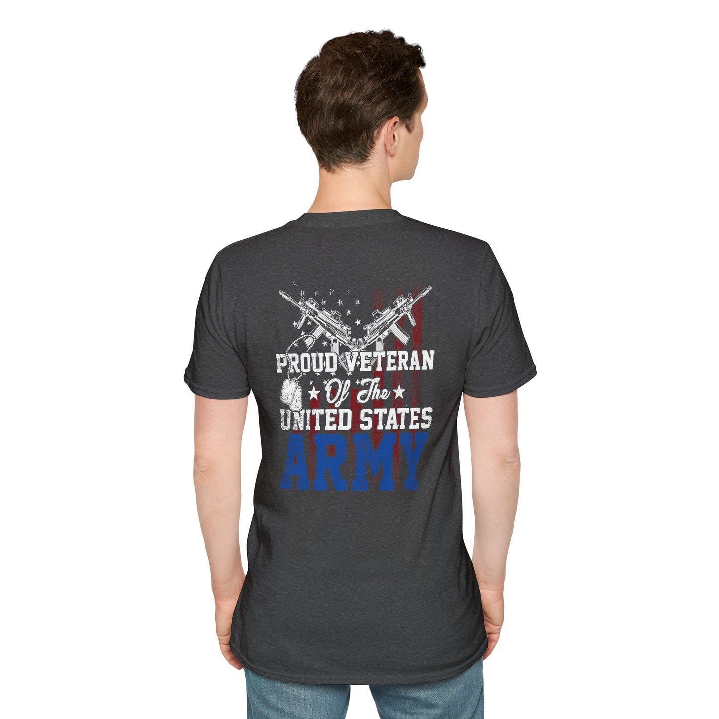 Proud Veteran Army — Minimal Crew Neck Tee